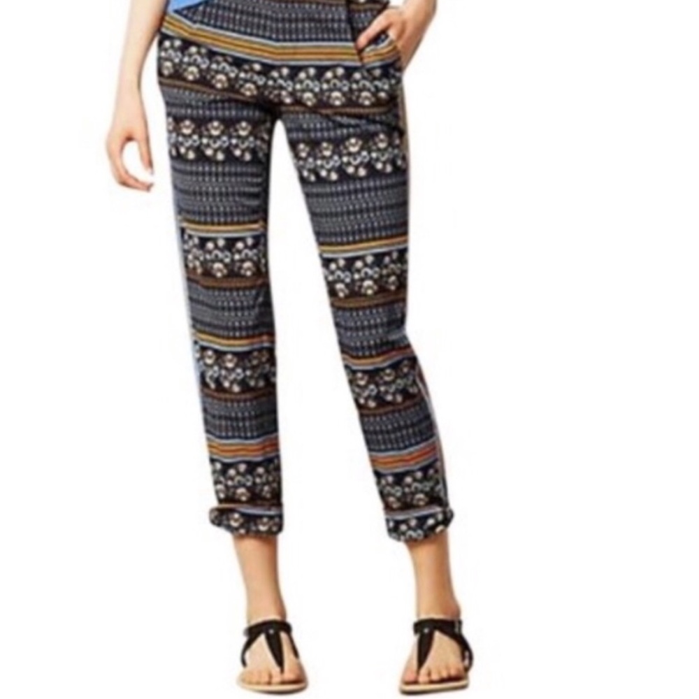 Anthropologie Elevenses silk jogger pants